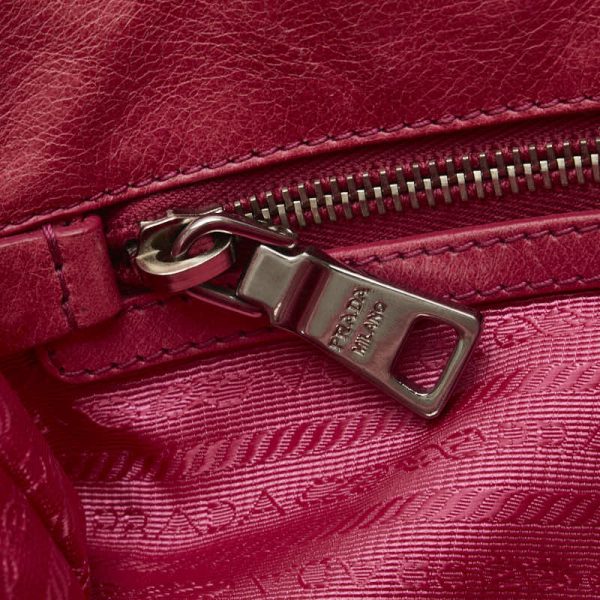 1 0120300 7 Prada Handbag Pink Leather