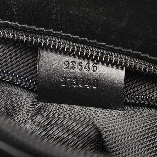 1 0122247 8 Gucci GG Canvas Crossbody Shoulder Bag Black Canvas Leather