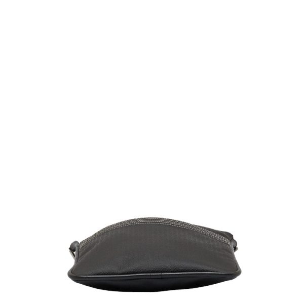 1 0122250 4 LOEWE Repeat Anagram Embossed Shoulder Bag Black