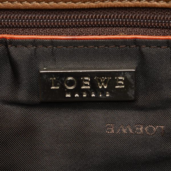 1 0122280 7 LOEWE Shoulder Bag Tote Bag Brown Orange Leather