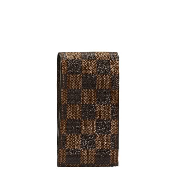 1 0123404 3 Louis Vuitton Damier Etui Cigarette Cigarette Case Tobacco Case Accessory Case N63024 Brown PVC Leather