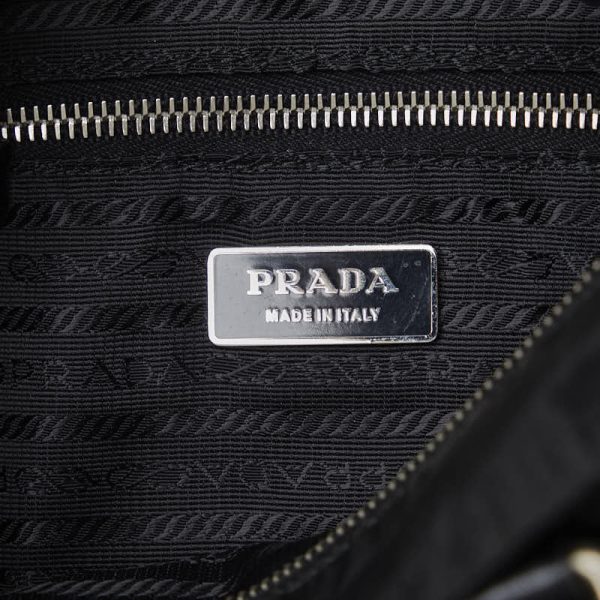 1 0123556 9 Prada Handbag Shoulder Bag 2WAY Black Nylon Leather