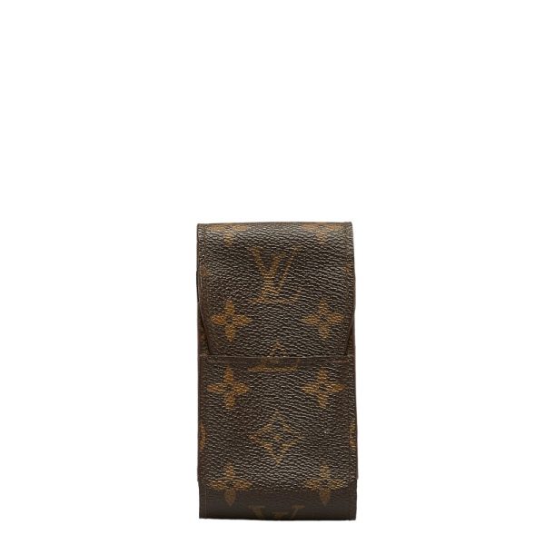 1 0123700 1 Louis Vuitton Monogram Case Tobacco Case M63024 Brown PVC Leather