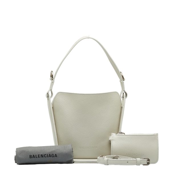 1 0123821 1 Balenciaga Tool 20 North South XS Shoulder Bag 2WAY White