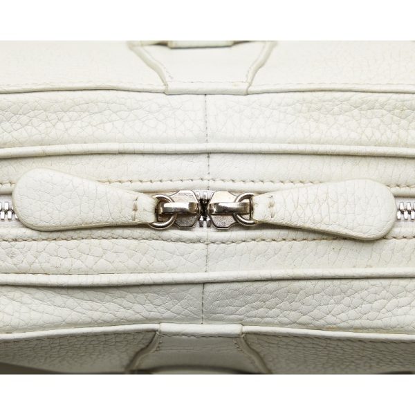 1 0123942 6 LOEWE Senda Handbag White Leather