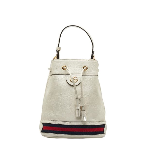 1 0124760 2 Gucci Ophidia Shoulder Bag Bucket Bag White Multicolor Leather