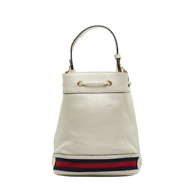 1 0124760 4 Gucci Ophidia Shoulder Bag Bucket Bag White Multicolor Leather