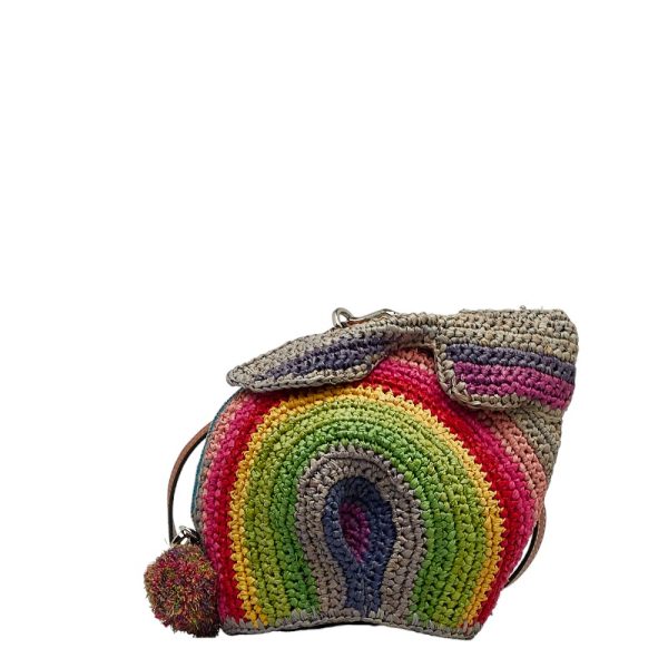 1 0125112 3 LOEWE Animal Line Paulas Bunny Rainbow Mini Bag Multicolor Raffia