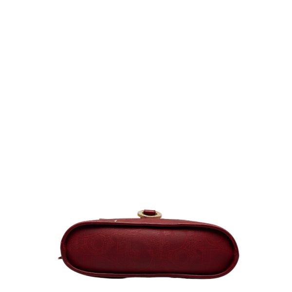 1 0125242 4 Dior Trotter Handbag Red PVC Leather