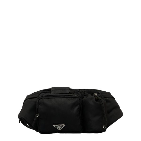 1 0125533 1 Prada Waist Bag Body Bag Black Nylon