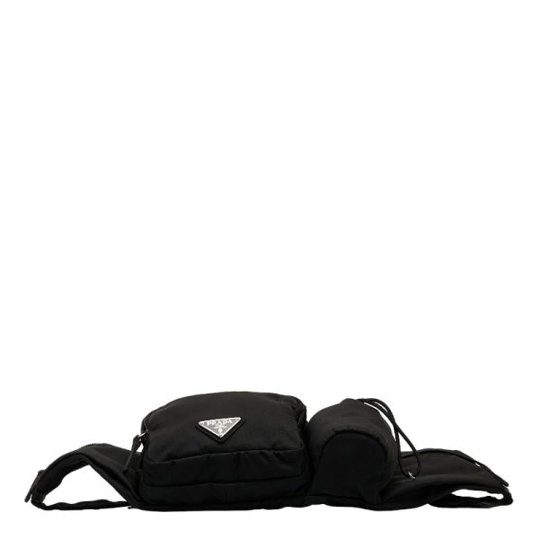 1 0125533 4 Prada Waist Bag Body Bag Black Nylon