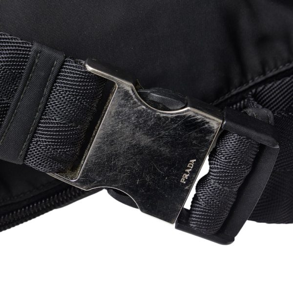 1 0125533 6 Prada Waist Bag Body Bag Black Nylon