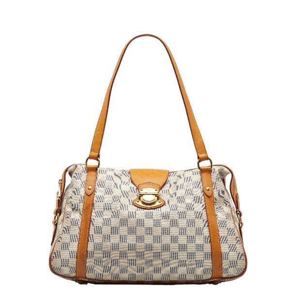 1 0125737 1 Louis Vuitton Damier Azur Stresa PM Tote Bag N42220 White