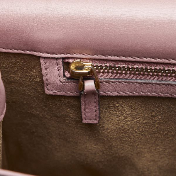 1 0126129 7 Gucci Padlock Chain Shoulder Bag Pink Leather