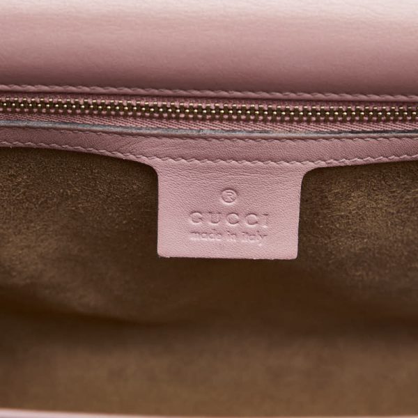 1 0126129 8 Gucci Padlock Chain Shoulder Bag Pink Leather