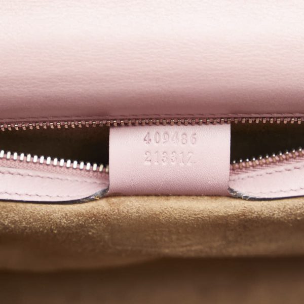 1 0126129 9 Gucci Padlock Chain Shoulder Bag Pink Leather