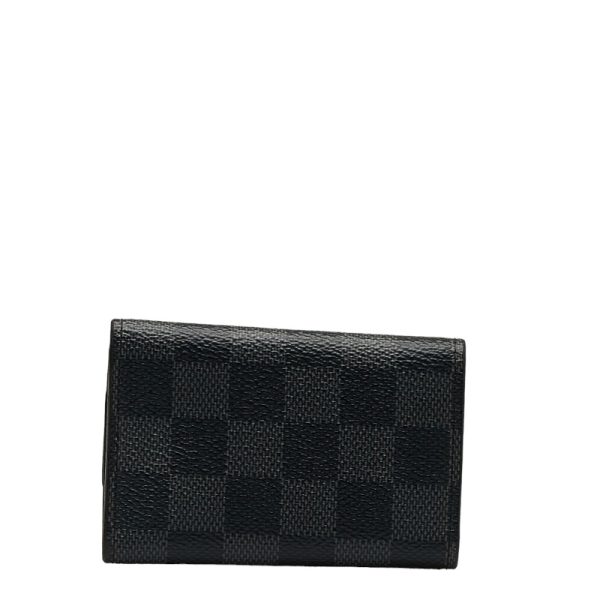 1 0126828 3 Louis Vuitton Damier Graphite Multicle 6 Key Case N62662 Black