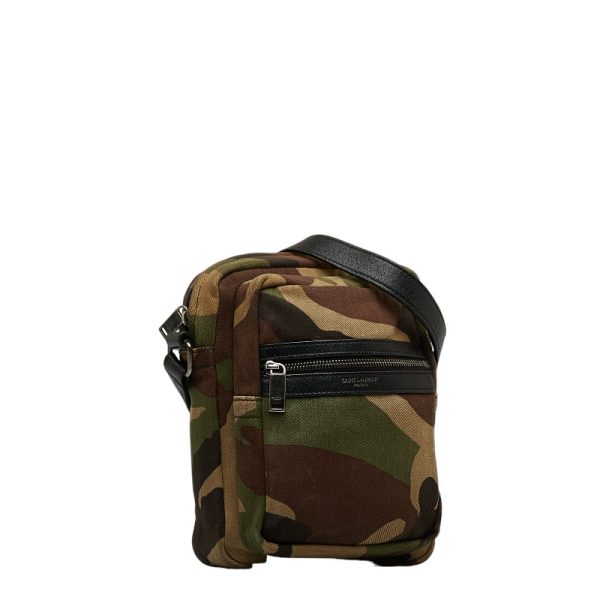 1 0126921 2 Saint Laurent Camouflage Shoulder Bag Green Multicolor