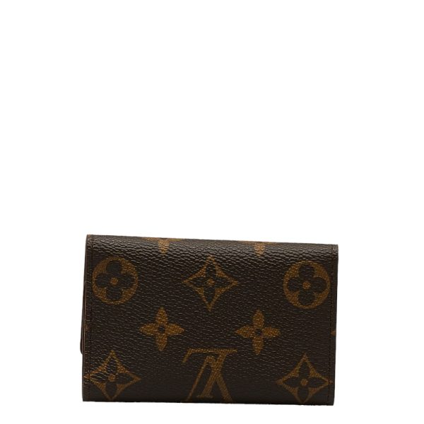 1 0127122 3 Louis Vuitton Monogram Multicle 6 Key Case M62630 Brown PVC Leather