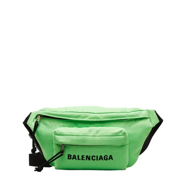 1 0127164 1 Balenciaga Waist Nylon Body Bag Light Green