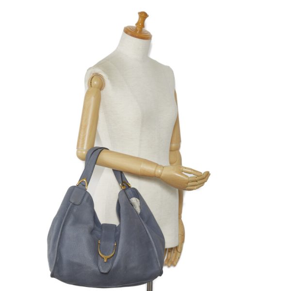 1 0127855 10 Gucci Soft Stirrup Gold Hardware Shoulder Bag Blue