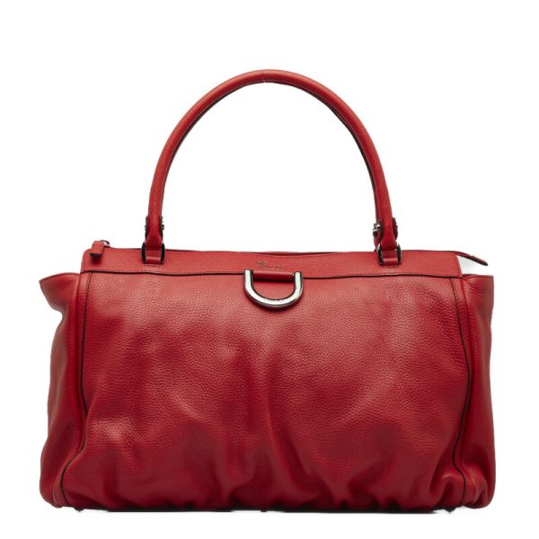 1 0127951 1 Gucci Abbey Tote Bag Shoulder Bag Red Leather