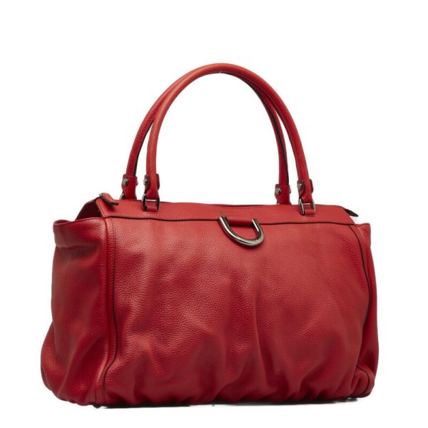 1 0127951 2 Gucci Abbey Tote Bag Shoulder Bag Red Leather