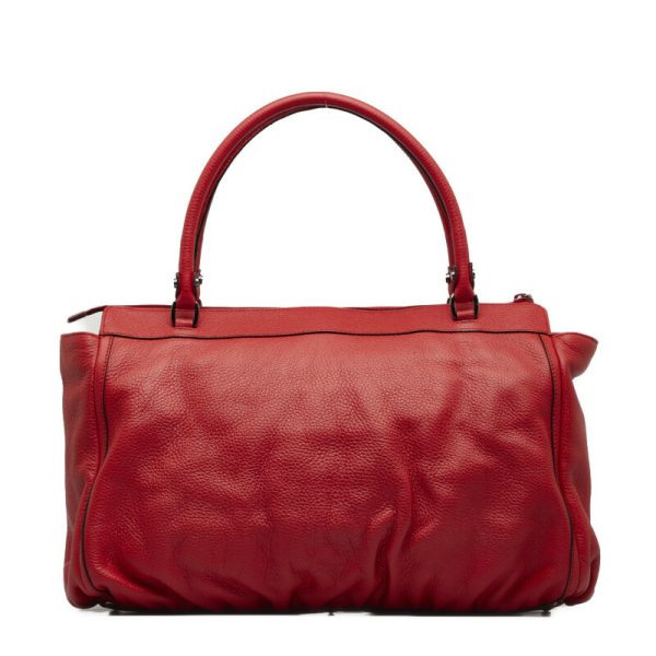 1 0127951 3 Gucci Abbey Tote Bag Shoulder Bag Red Leather