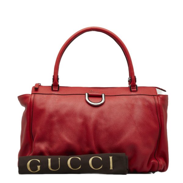 1 0127951 9 Gucci Abbey Tote Bag Shoulder Bag Red Leather