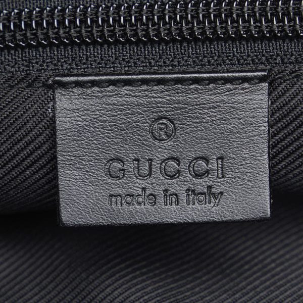 1 0127988 9 Gucci GG Canvas Handbag Black Canvas Leather