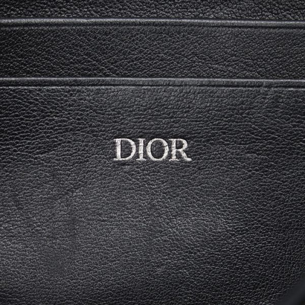 1 0128406 8 Dior Trotter Shoulder Bag Shoulder Wallet Black Beige Canvas Leather