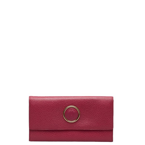 1 0128438 1 Versace Medusa Long Wallet Pink Leather