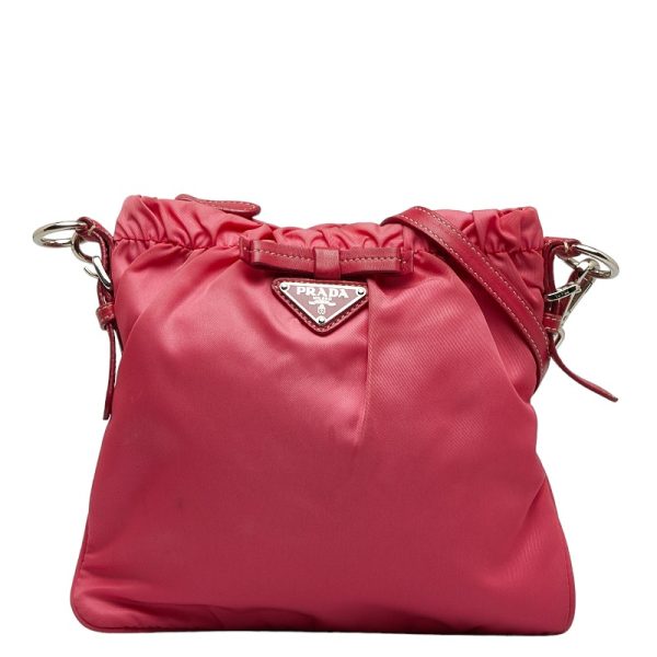 1 0128667 1 Prada Crossbody Shoulder Bag Pink Nylon