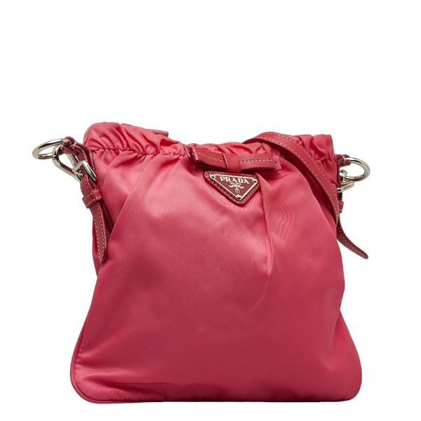 1 0128667 2 Prada Crossbody Shoulder Bag Pink Nylon