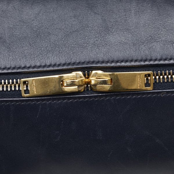 1 0129691 7 Saint Laurent Duffle 6 Shoulder Bag 2WAY Navy Blue