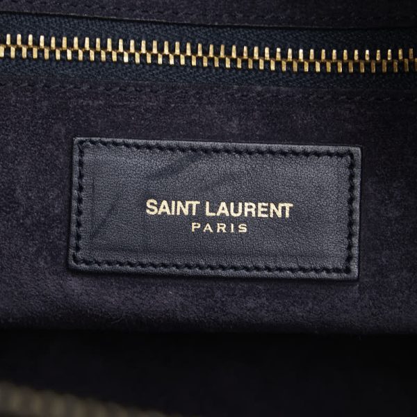 1 0129691 9 Saint Laurent Duffle 6 Shoulder Bag 2WAY Navy Blue