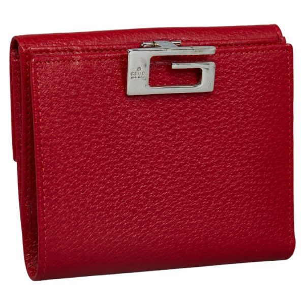 1 0129874 2 Gucci Bifold Wallet 0352031 Red Leather