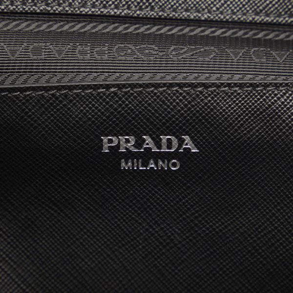 1 0131354 8 Prada Tessuto Saffiano Plaid Rucksack Backpack Black Nylon Leather