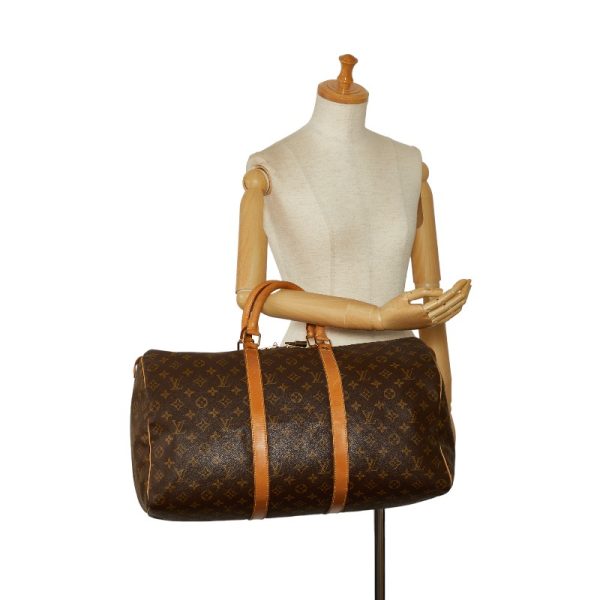 1 0131358 13 Louis Vuitton Monogram Keepall 50 Boston Bag M41426 Brown