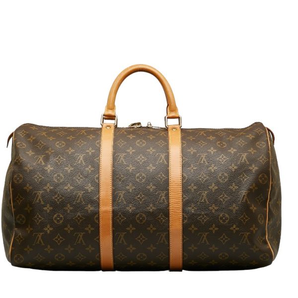 1 0131358 3 Louis Vuitton Monogram Keepall 50 Boston Bag M41426 Brown