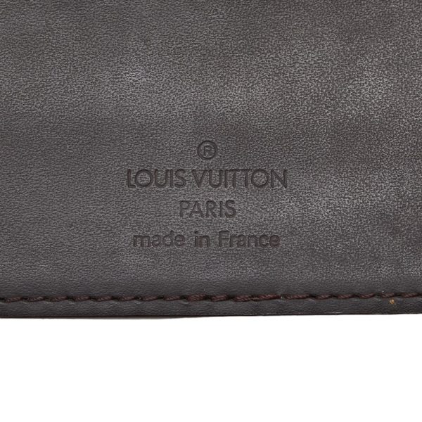 1 0131633 9 Louis Vuitton Monogram Glace Portefeuille Double Wallet M66480 Coffee Brown Leather