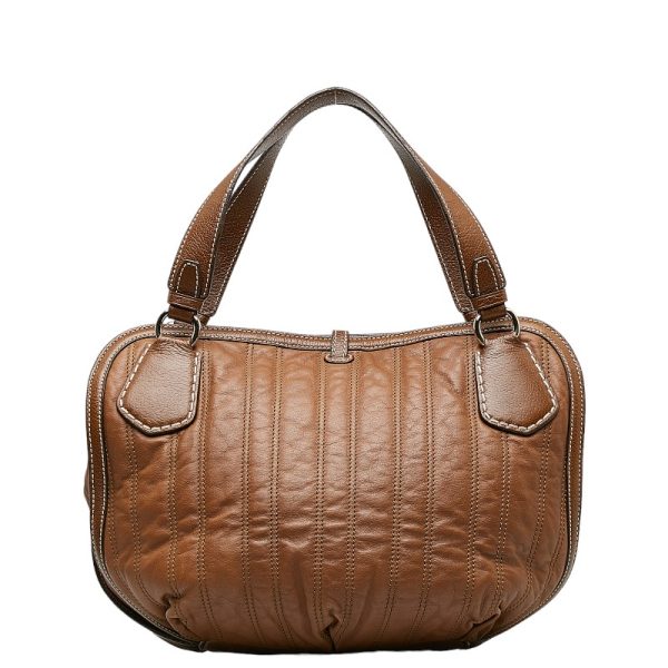 1 0131800 3 CELINE Handbag Tote Bag Brown Leather