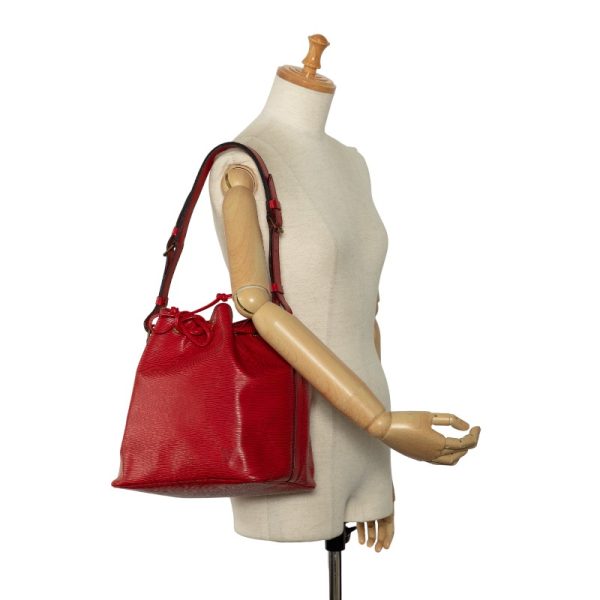 1 0132662 12 Louis Vuitton Epi Petit Noe Shoulder Bag M44107 Castilian Red