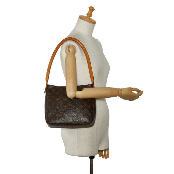 1 0134236 10 Louis Vuitton Monogram Looping MM Shoulder Bag M51146 Brown