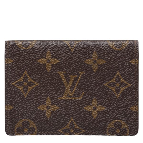 1 0134481 1 Louis Vuitton Monogram Porte 2 Cult Vertical Pass Card Case M60533 Brown