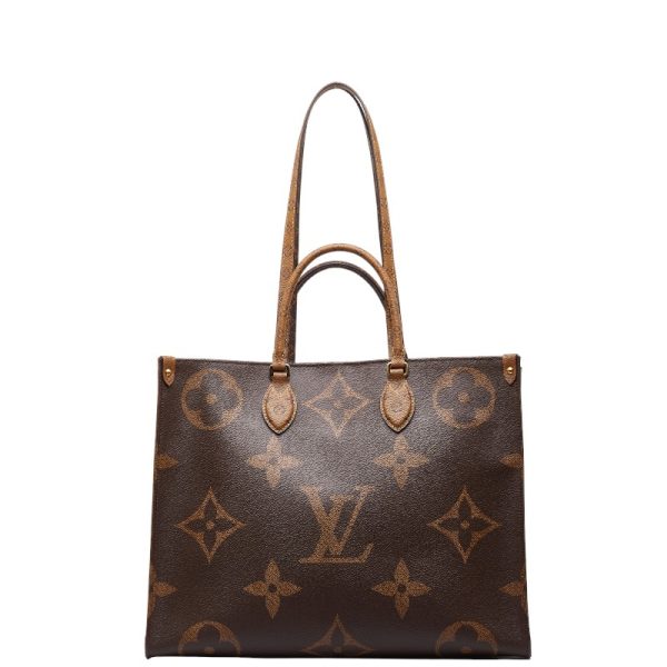 1 0135315 1 Louis Vuitton Reverse Giant On the Go GM Shoulder Bag 2WAY Brown