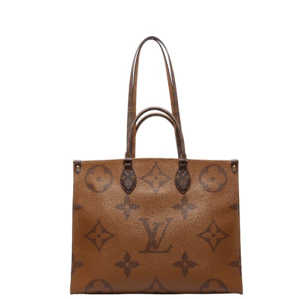 1 0135315 3 Louis Vuitton Reverse Giant On the Go GM Shoulder Bag 2WAY Brown