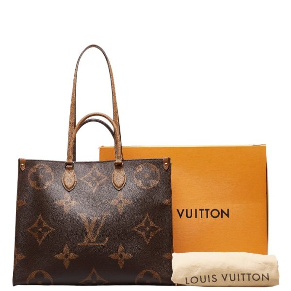 1 0135315 9 Louis Vuitton Reverse Giant On the Go GM Shoulder Bag 2WAY Brown