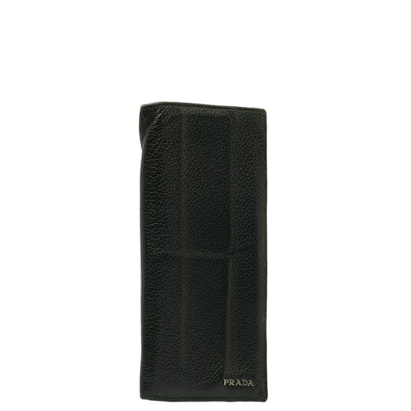 1 0136444 2 Prada Long Wallet Black Leather