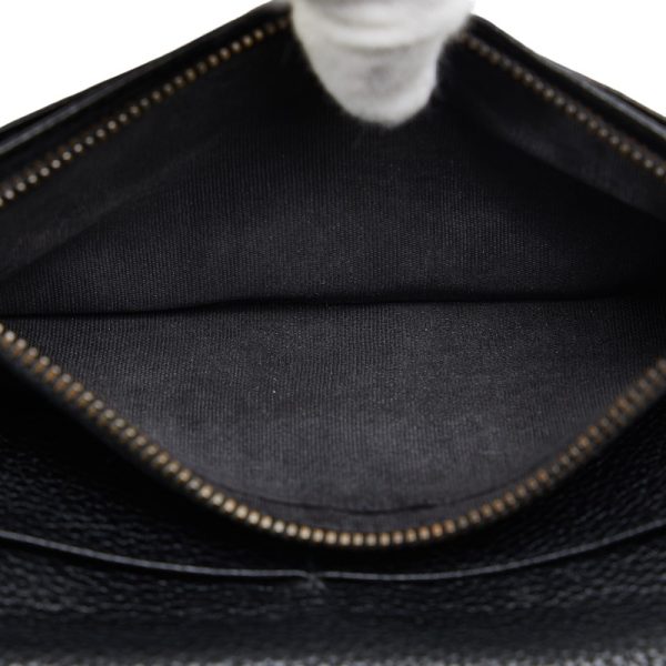 1 0136444 7 Prada Long Wallet Black Leather